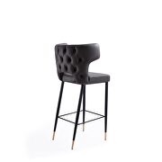 Gray, black and gold wooden barstool by Manhattan Comfort additional picture 3