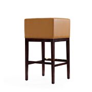 Camel and dark walnut beech wood barstool by Manhattan Comfort additional picture 3