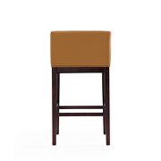 Camel and dark walnut beech wood barstool by Manhattan Comfort additional picture 4