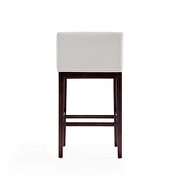 Ivory and dark walnut beech wood barstool by Manhattan Comfort additional picture 4