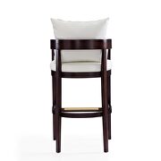 Ivory and dark walnut beech wood barstool by Manhattan Comfort additional picture 2