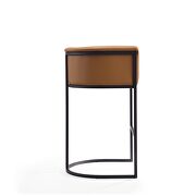 Camel and black metal barstool by Manhattan Comfort additional picture 3