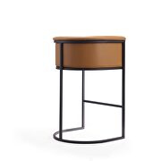Camel and black metal barstool by Manhattan Comfort additional picture 4