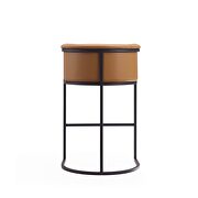 Camel and black metal barstool by Manhattan Comfort additional picture 5