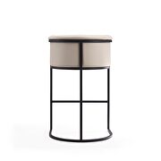 Cream and black metal barstool by Manhattan Comfort additional picture 3
