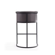 Pebble and black metal barstool by Manhattan Comfort additional picture 2