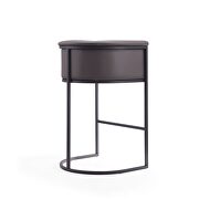 Pebble and black metal barstool by Manhattan Comfort additional picture 3