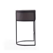 Pebble and black metal barstool by Manhattan Comfort additional picture 4