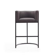Pebble and black metal barstool by Manhattan Comfort additional picture 5