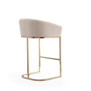 Cream and titanium gold stainless steel barstool additional photo 4 of 5