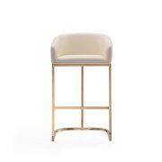 Cream and titanium gold stainless steel barstool additional photo 5 of 5