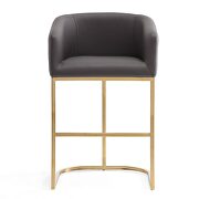 Gray and black stainless steel barstool additional photo 2 of 5