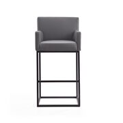 Gray and black metal barstool by Manhattan Comfort additional picture 6