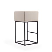 Cream and black metal barstool by Manhattan Comfort additional picture 4