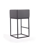 Gray and black metal barstool by Manhattan Comfort additional picture 3
