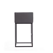 Gray and black metal barstool by Manhattan Comfort additional picture 4