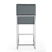 Graphite and polished chrome stainless steel counter height bar stool by Manhattan Comfort additional picture 6