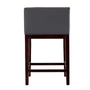 Gray and dark walnut beech wood counter height bar stool by Manhattan Comfort additional picture 3