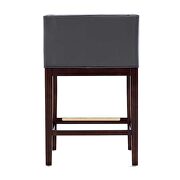 Gray and dark walnut beech wood counter height bar stool by Manhattan Comfort additional picture 5