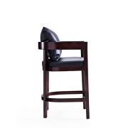 Black and dark walnut beech wood counter height bar stool by Manhattan Comfort additional picture 4