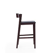 Black and dark walnut beech wood counter height bar stool by Manhattan Comfort additional picture 3