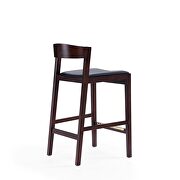 Black and dark walnut beech wood counter height bar stool by Manhattan Comfort additional picture 4