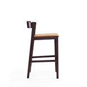 Camel and dark walnut beech wood counter height bar stool by Manhattan Comfort additional picture 4