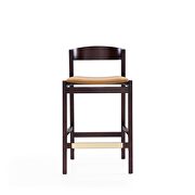 Camel and dark walnut beech wood counter height bar stool by Manhattan Comfort additional picture 5