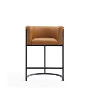 Camel and black metal counter height bar stool by Manhattan Comfort additional picture 4
