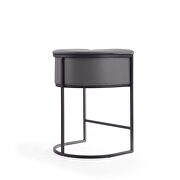 Gray and black metal counter height bar stool by Manhattan Comfort additional picture 4