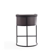 Pebble and black metal counter height bar stool by Manhattan Comfort additional picture 2