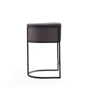 Pebble and black metal counter height bar stool by Manhattan Comfort additional picture 4