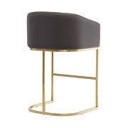 Gray and titanium gold stainless steel counter height bar stool by Manhattan Comfort additional picture 4