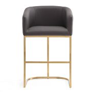 Gray and titanium gold stainless steel counter height bar stool by Manhattan Comfort additional picture 6