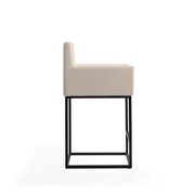 Cream and black metal counter height bar stool by Manhattan Comfort additional picture 6