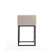 Cream and black metal counter height bar stool by Manhattan Comfort additional picture 5