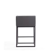 Gray and black metal counter height bar stool by Manhattan Comfort additional picture 3