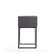 Gray and black metal counter height bar stool by Manhattan Comfort additional picture 5