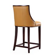 Camel and dark walnut beech wood counter height bar stool by Manhattan Comfort additional picture 6