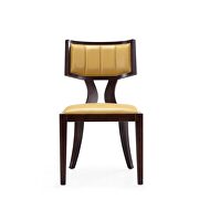 Camel and walnut faux leather dining chair (set of two) additional photo 2 of 5