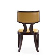 Camel and walnut faux leather dining chair (set of two) additional photo 3 of 5