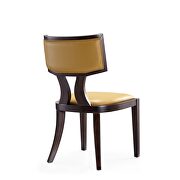 Camel and walnut faux leather dining chair (set of two) by Manhattan Comfort additional picture 4