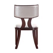 Silver and walnut faux leather dining chair (set of two) by Manhattan Comfort additional picture 2