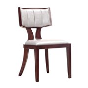 Silver and walnut faux leather dining chair (set of two) additional photo 5 of 5