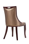 Bronze and walnut faux leather dining chair (set of two) by Manhattan Comfort additional picture 5