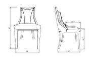 Gray and walnut twill dining chair (set of two) additional photo 2 of 6