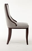 Gray and walnut twill dining chair (set of two) additional photo 5 of 6