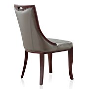 Silver and walnut faux leather dining chair (set of two) by Manhattan Comfort additional picture 4