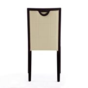 Cream and walnut faux leather dining chairs (set of two) additional photo 2 of 6
