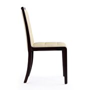 Cream and walnut faux leather dining chairs (set of two) by Manhattan Comfort additional picture 4